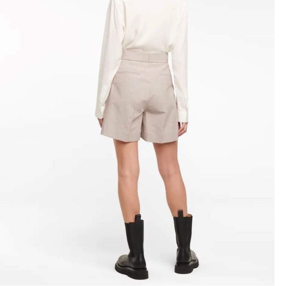 Rebecca Valance Zohra cotton and linen high waisted shorts. Size Small - Picture 6 of 13
